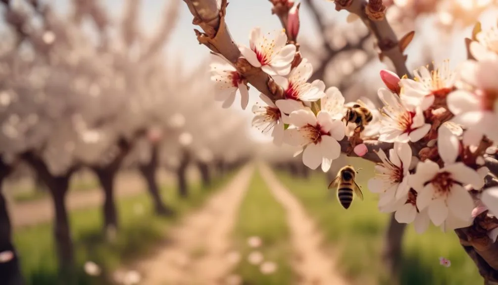 almond trees and bee survival