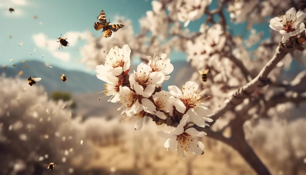 almond trees and pollination