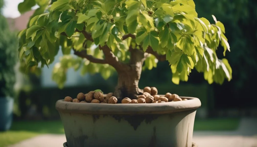 growing walnut trees in pots