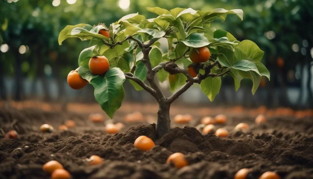 growth rate of persimmon trees