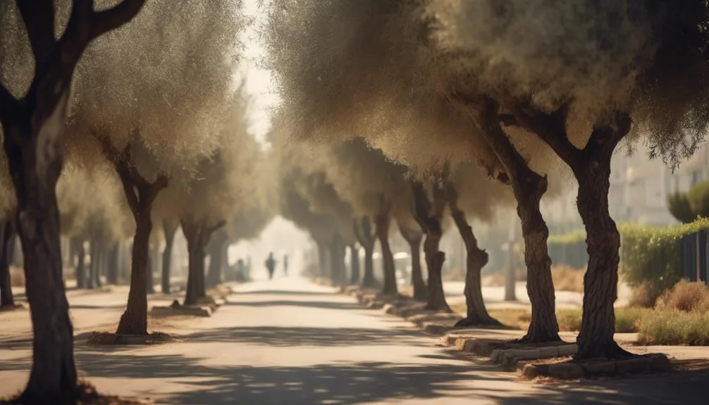 olive trees and air pollution