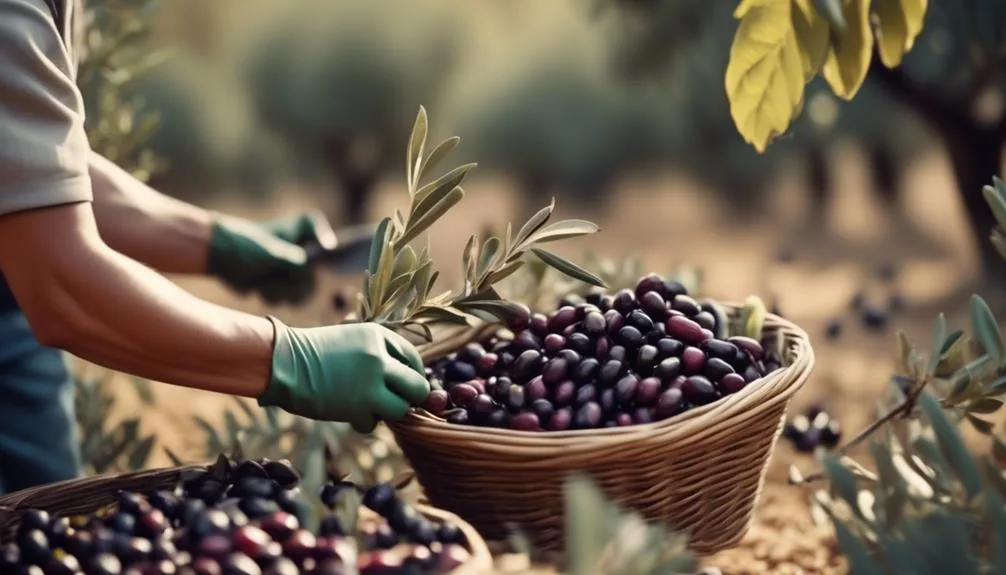 optimal olive fruit harvesting