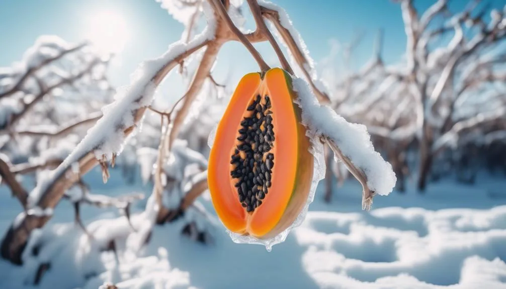 papaya trees and cold climates