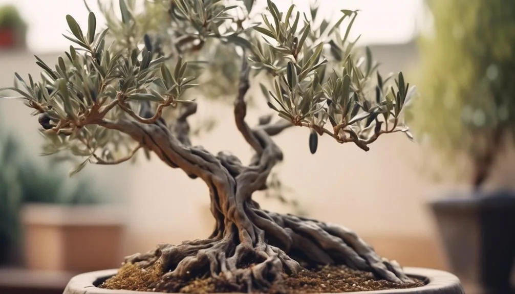 training olive trees as bonsai