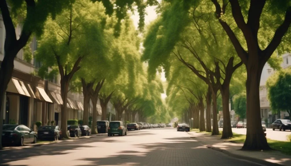 urban environments and walnut trees