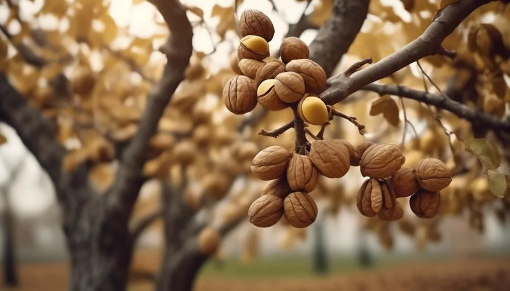 walnut trees biennial nut production