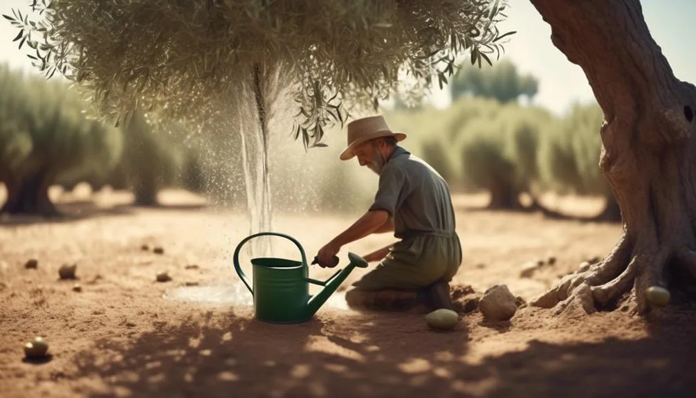 watering techniques for olive trees