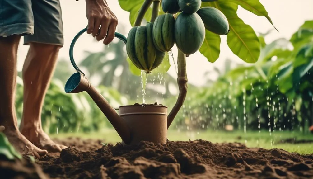watering tips for papaya trees
