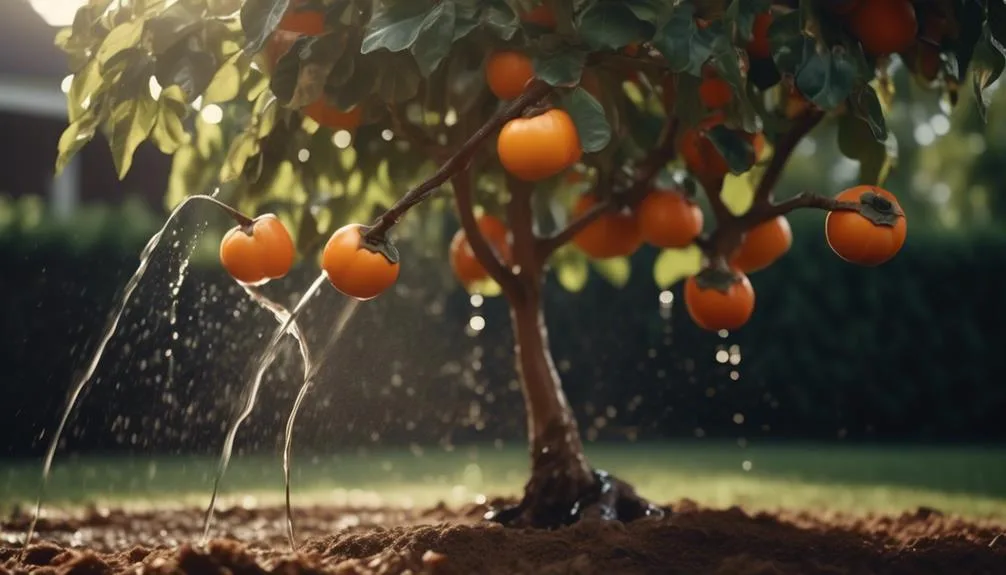 watering tips for persimmon trees