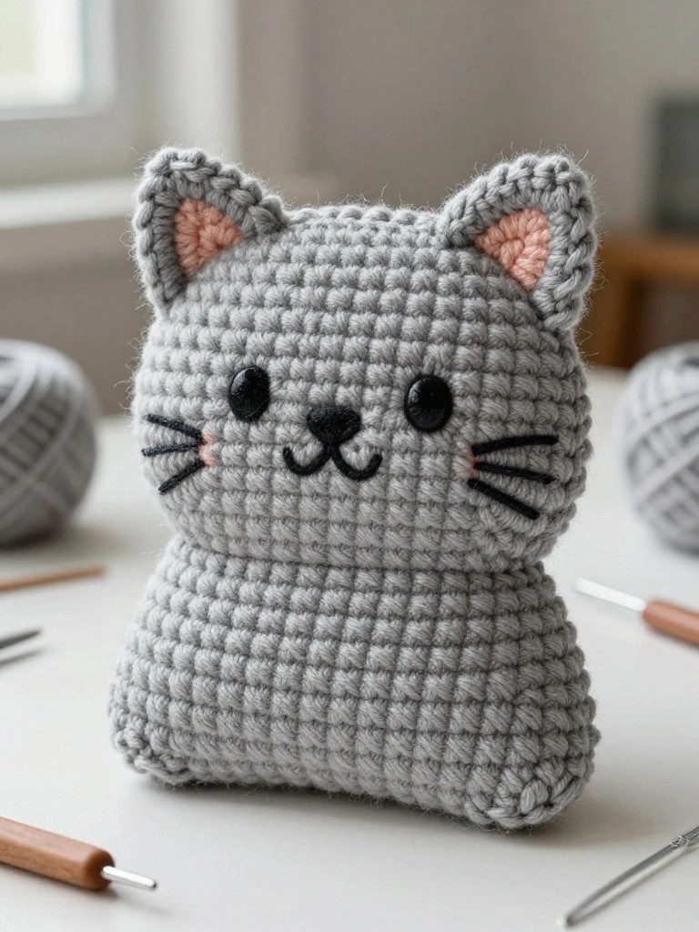 Cat Face Coaster Motif