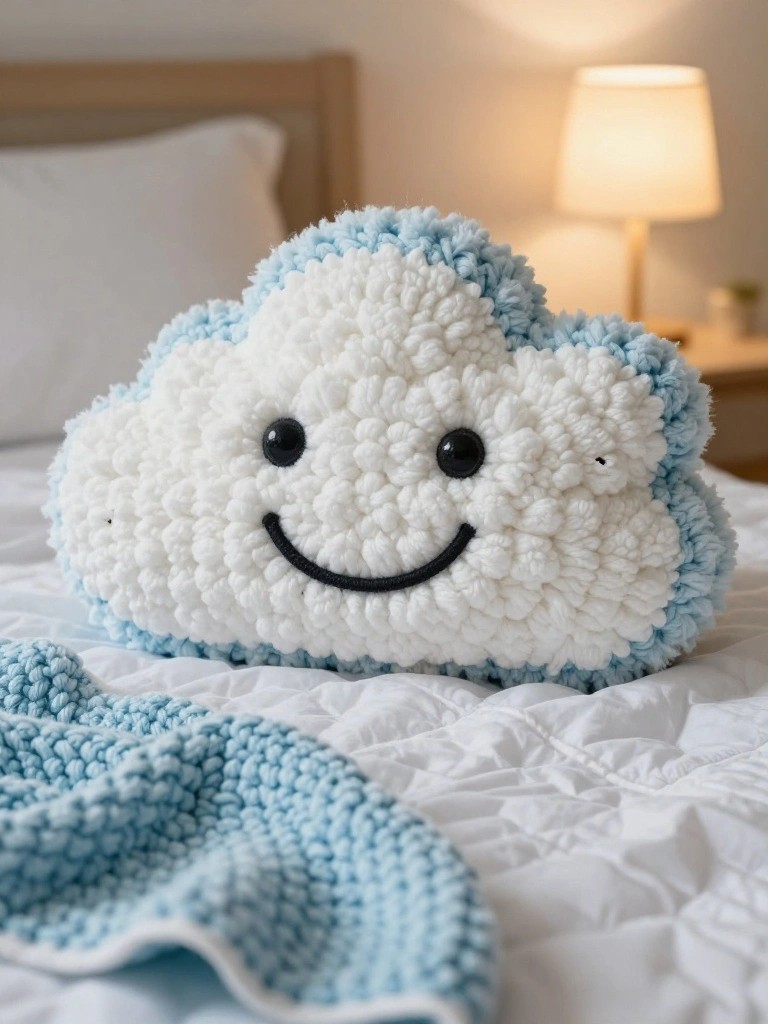 Cloud Shaped Coasters With Textured Edges