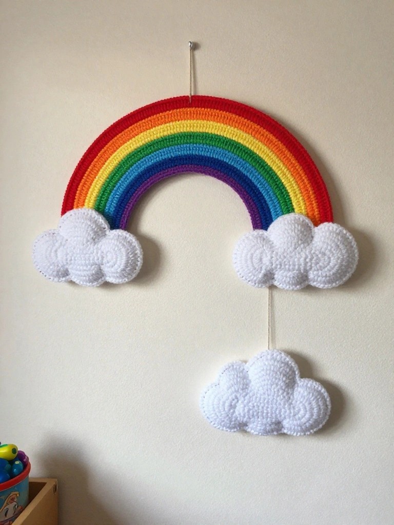 Rainbow and Cloud Wall Hanging