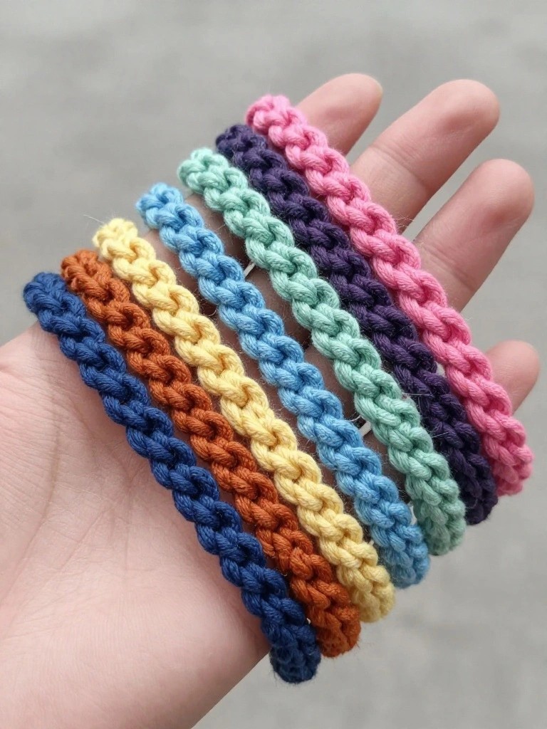 Crocheted Cord Bracelets