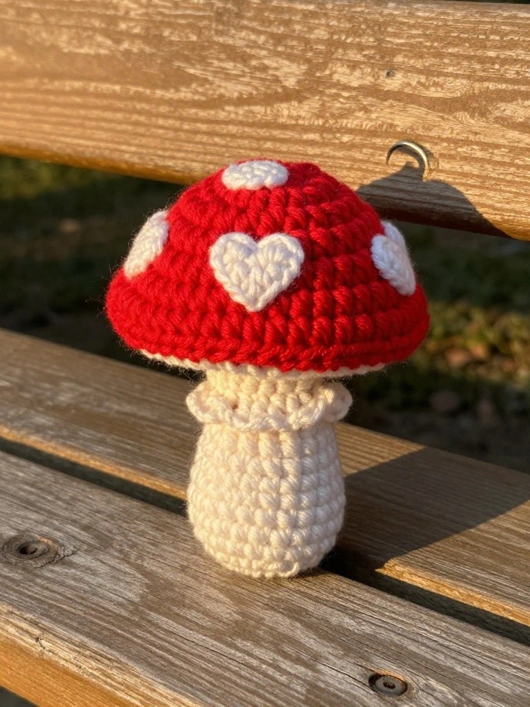 Mini Mushroom Plush with Heart Spot