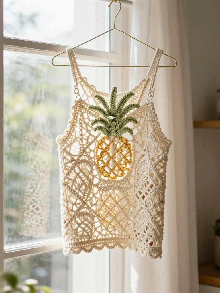 Pineapple Motif Tank Top
