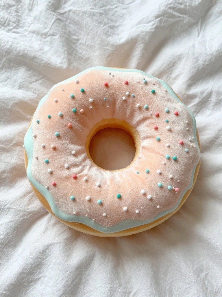 Crocheted Donut Pillow