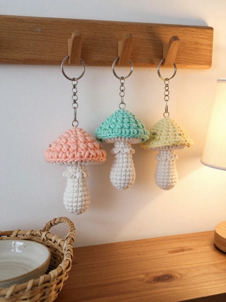 Mushroom Keychains