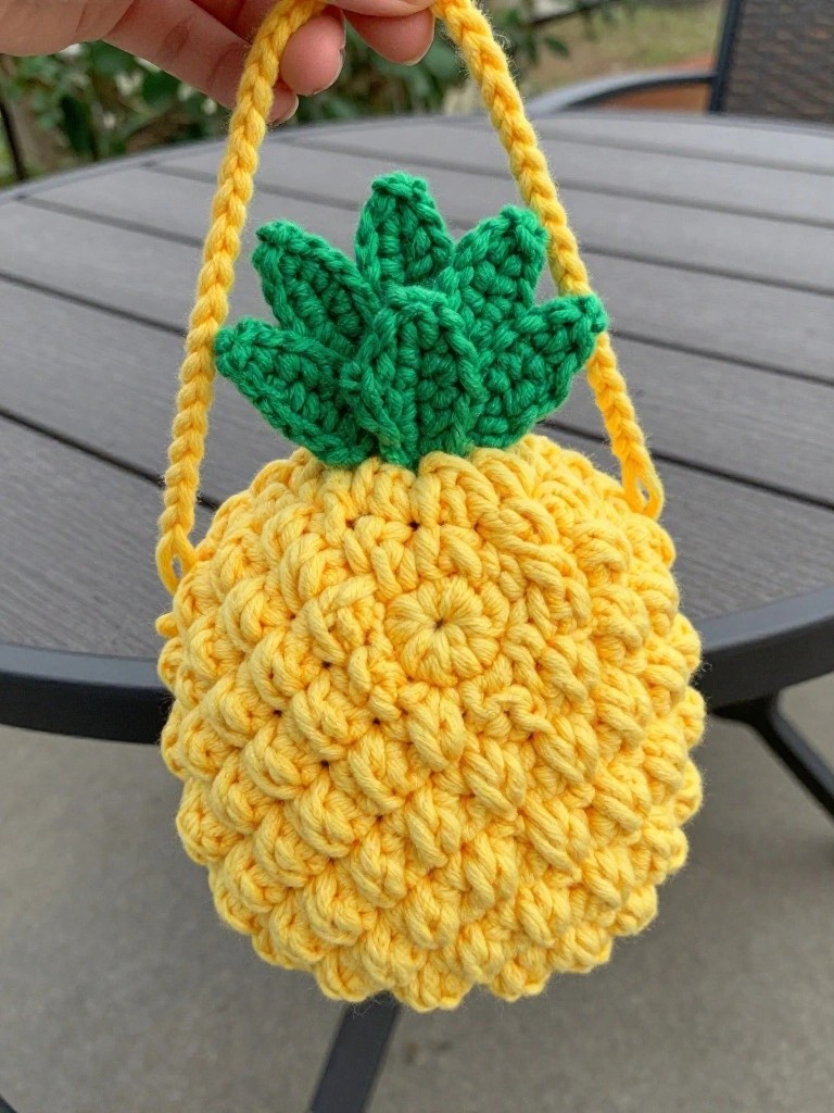 Mini Pineapple Pouch Bag
