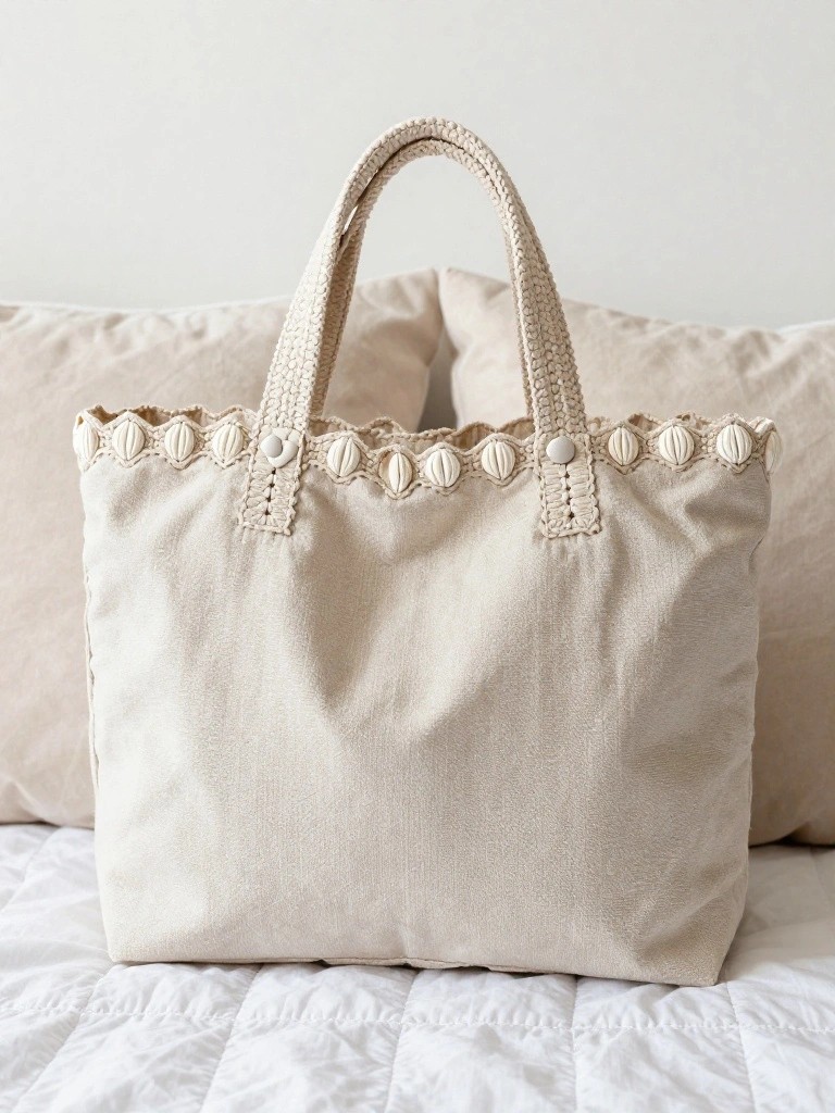 Shell Border Tote Bag