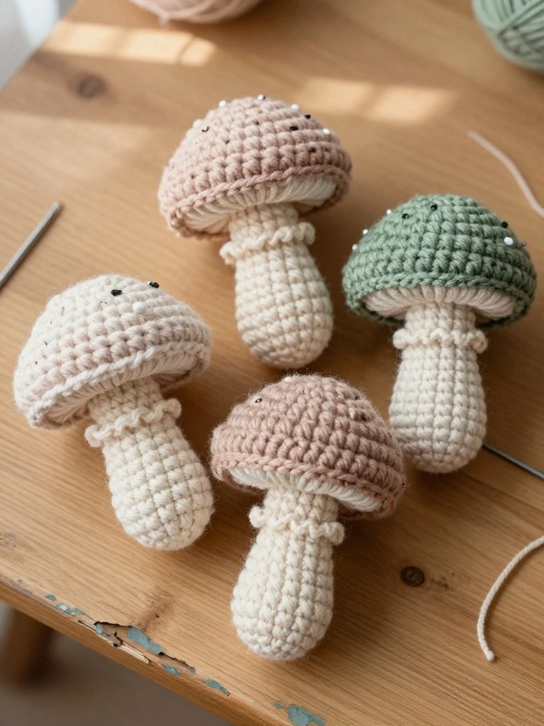 Crochet Mushroom Plushies