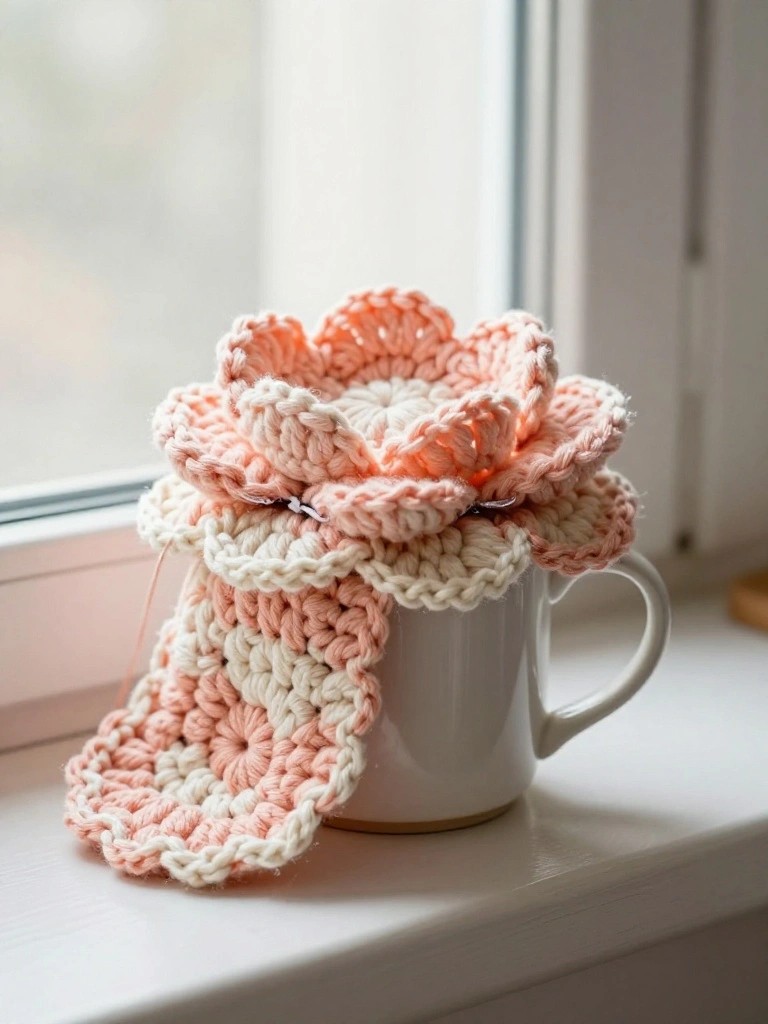 Layered Flower Mug Cozy
