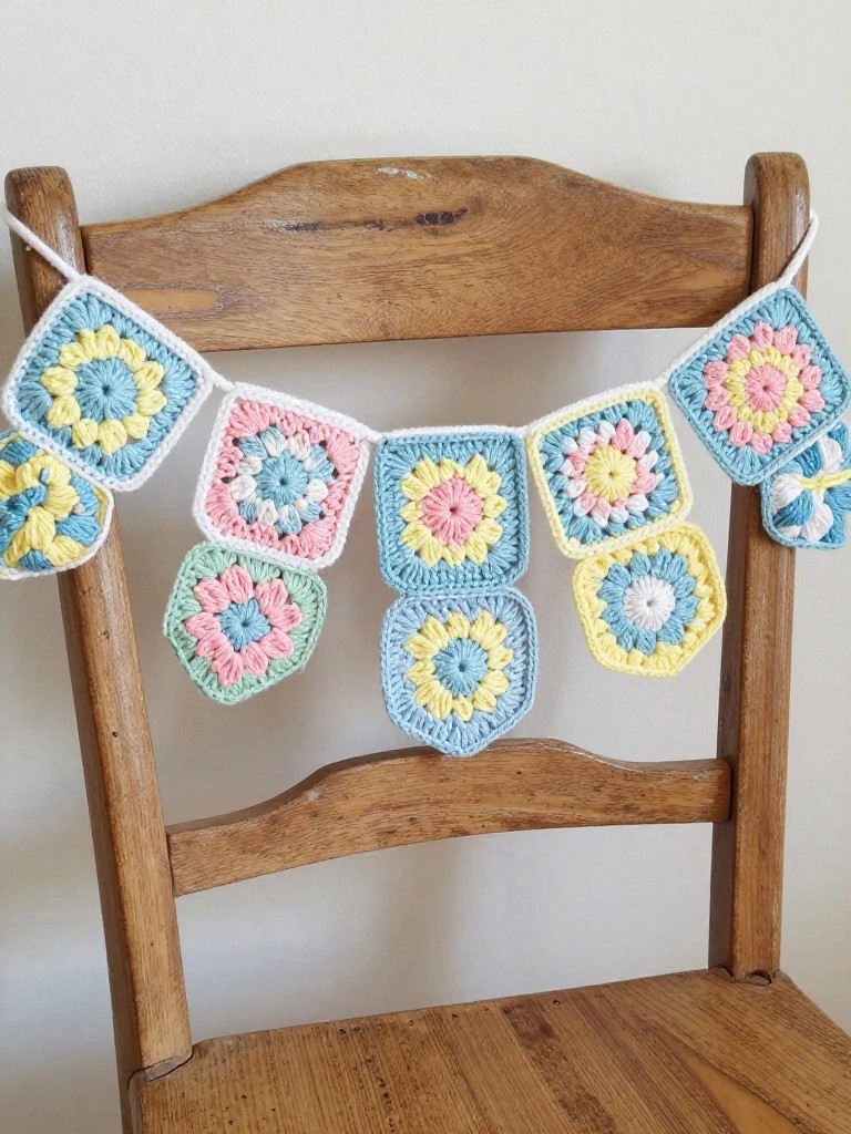 Mixed Motif Crochet Garland
