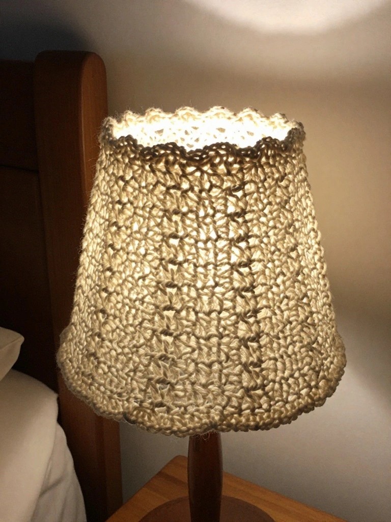 Crocheted Lampshade Cover