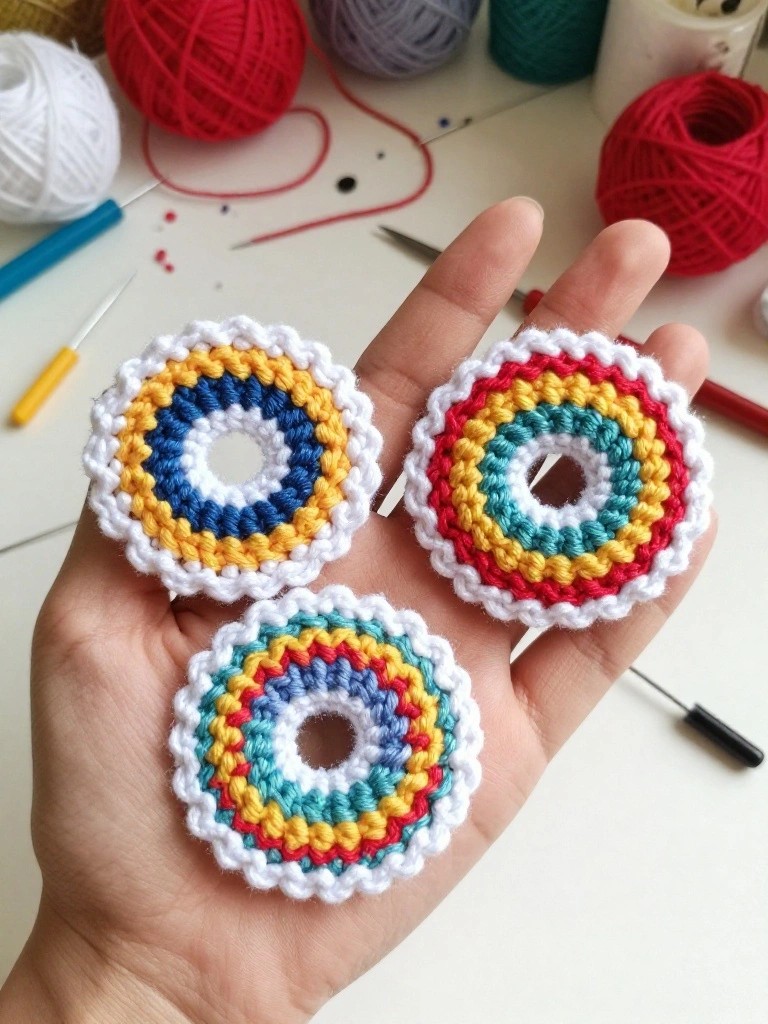 Striped Circle Motifs for Quick Decor Accents