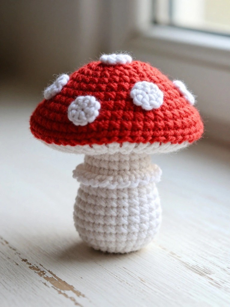 Mini Mushroom Crochet Decor