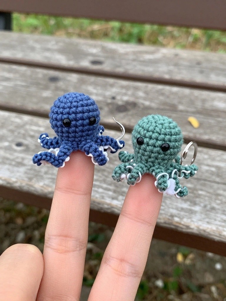 Tiny Octopus Keychains