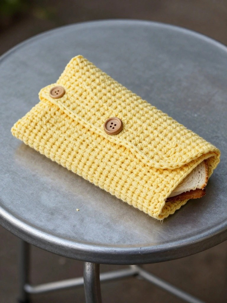 Reusable Crochet Sandwich Wrap