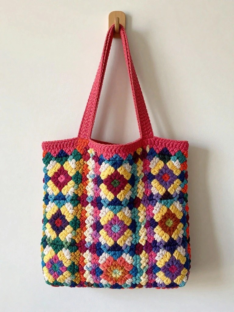 Granny Square Tote Bag