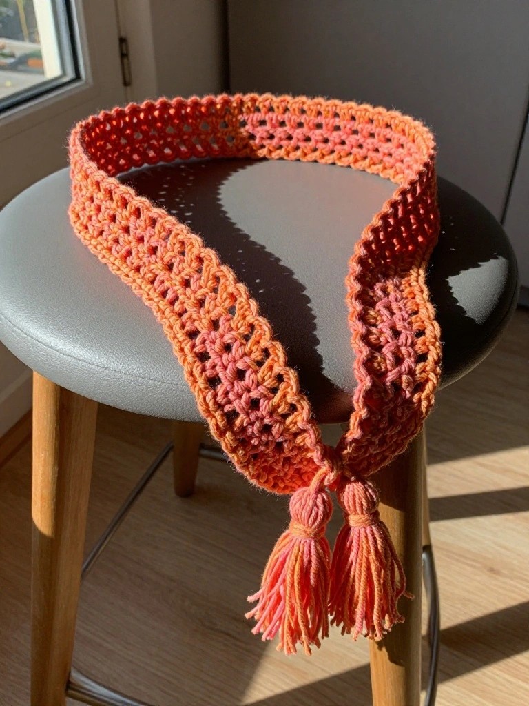 Tassel-Ended Lace Scarf