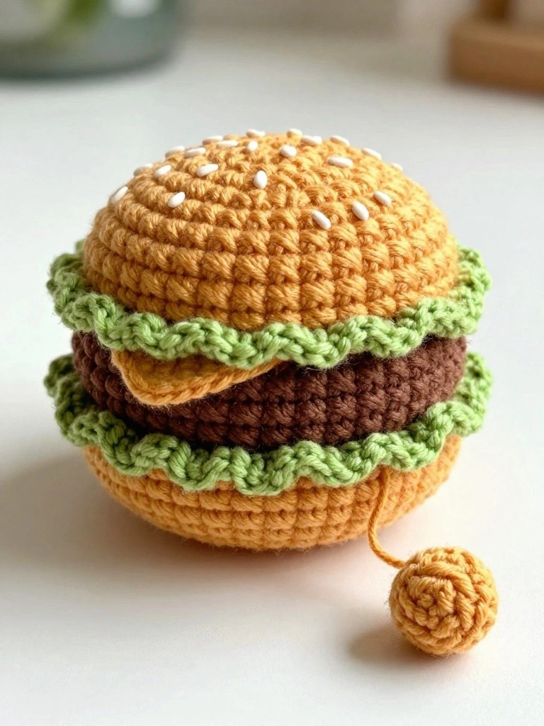 Mini Burger Keychain