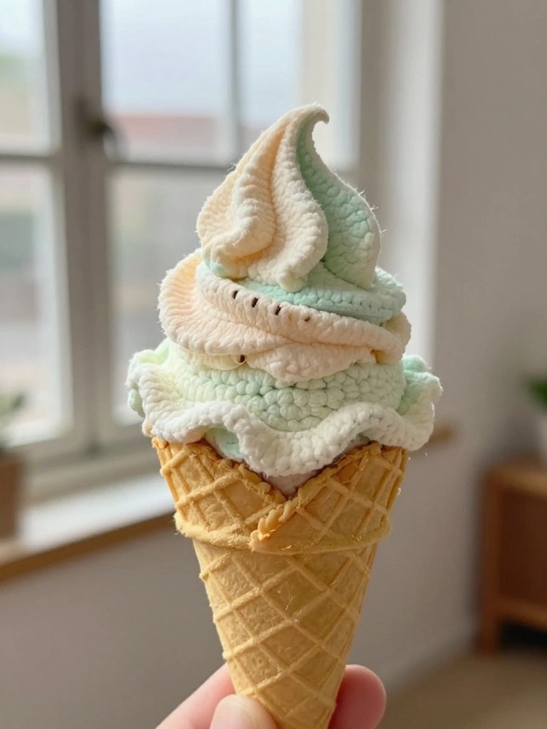 Crocheted Ice Cream Cone