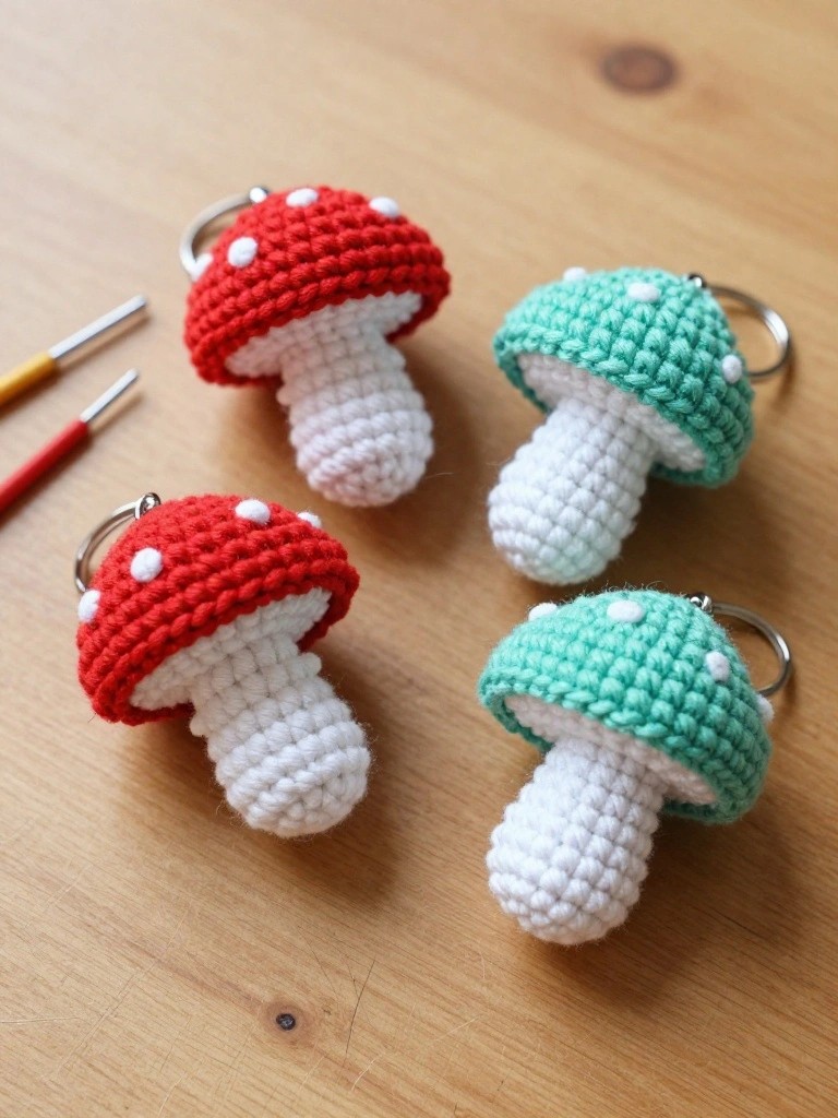 Mushroom Keychains