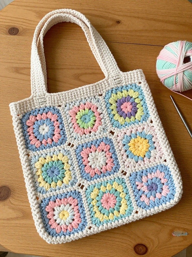 Granny Square Tote Bag