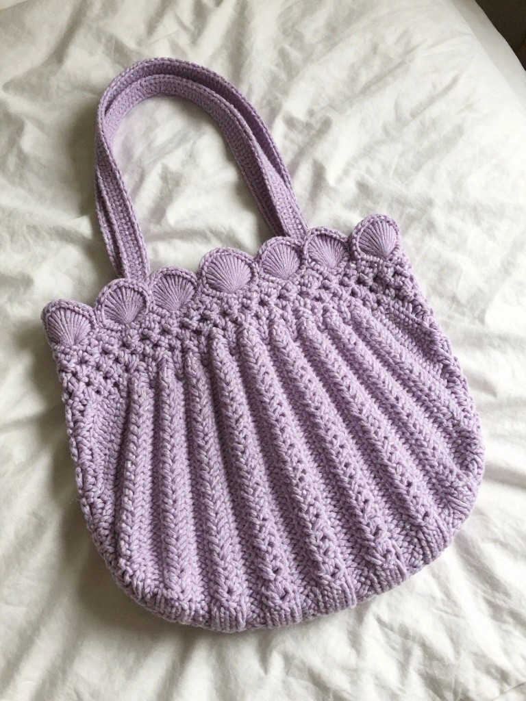 Shell Edged Textured Tote