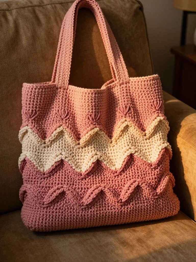Wavy Scallop Tote Bag