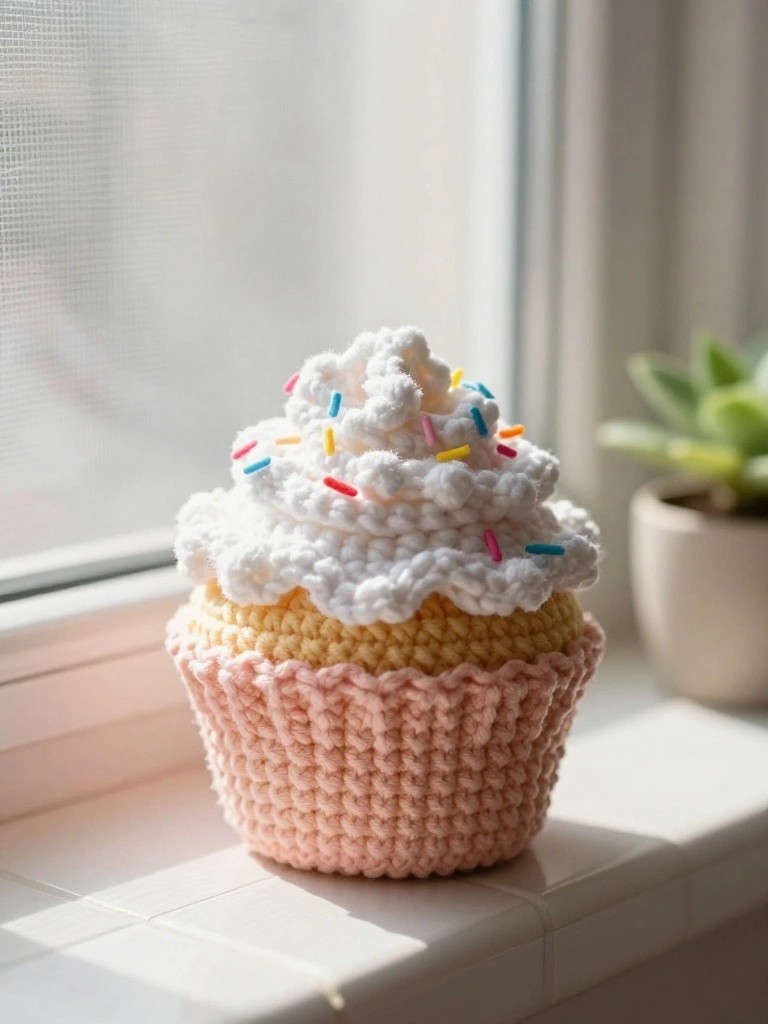 Mini Crochet Cupcakes as Gifts
