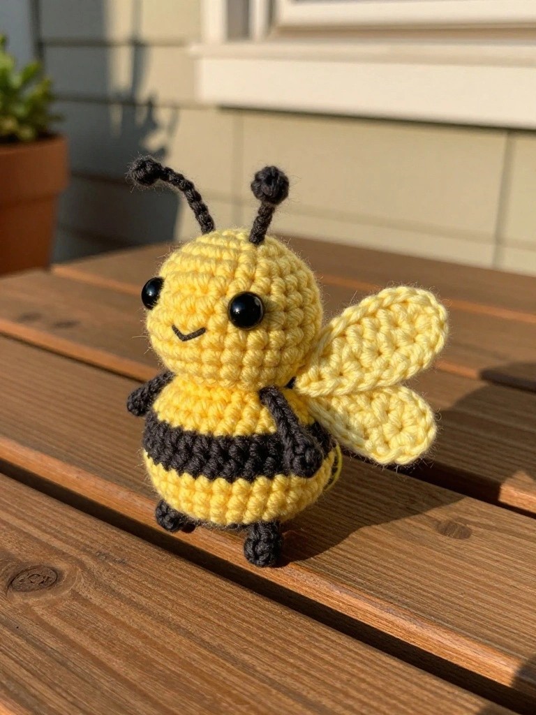 Crochet Bee Accents for Plant Displays