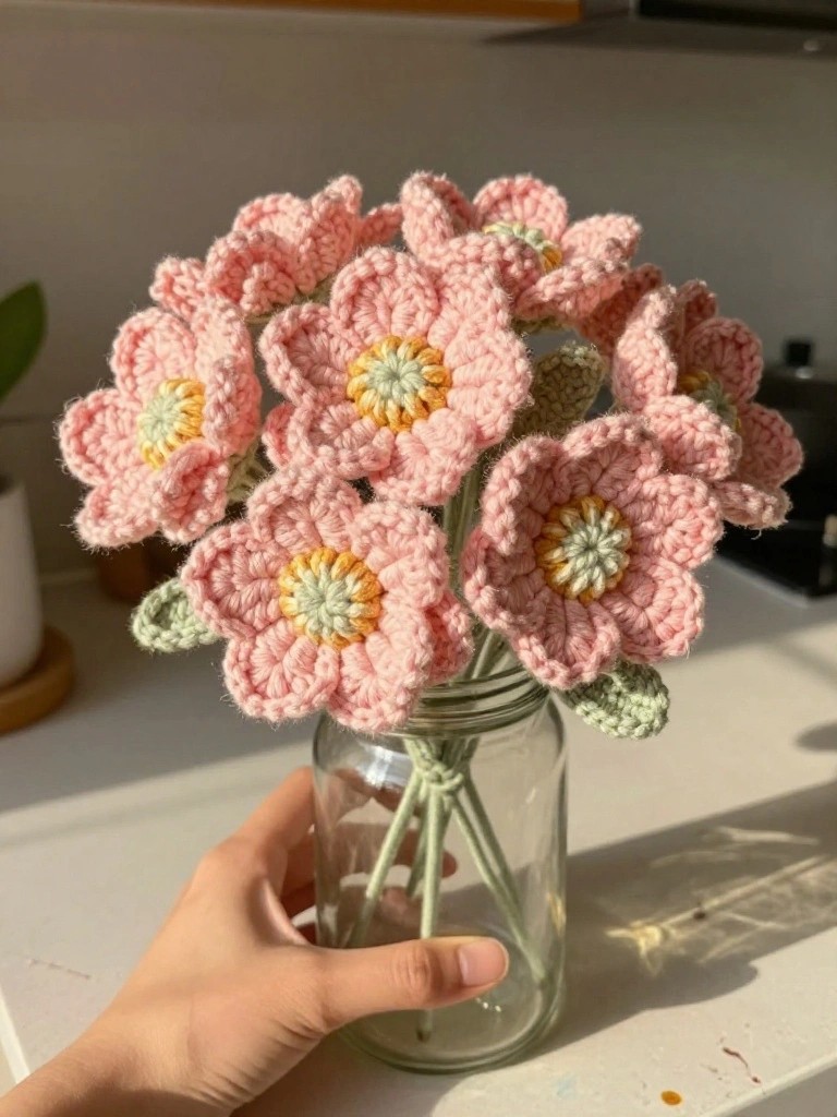 Crochet Flower Bouquet Gift