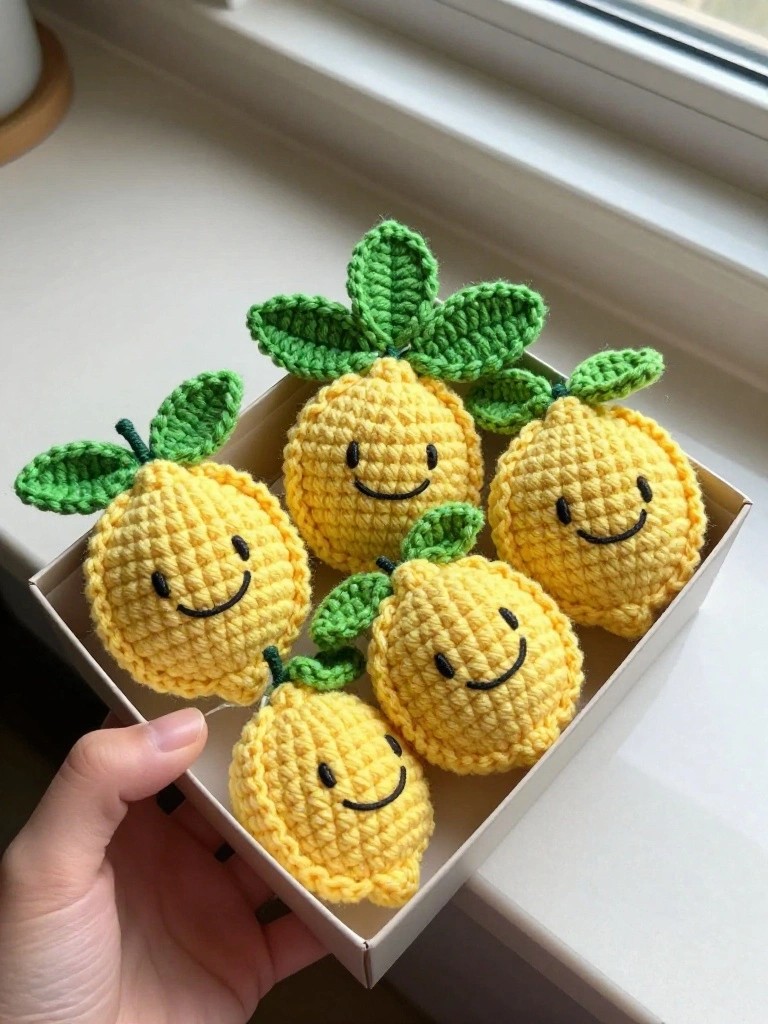 Crochet Lemon Amigurumi as Pocket Gifts