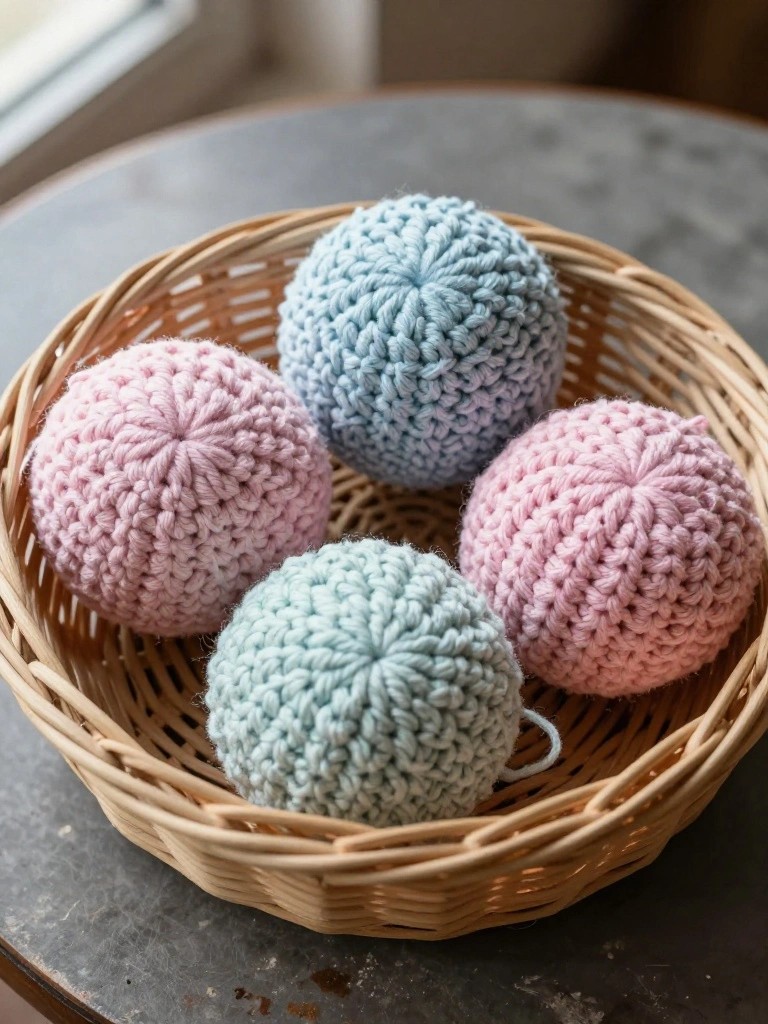 Crocheted Ball Ornaments