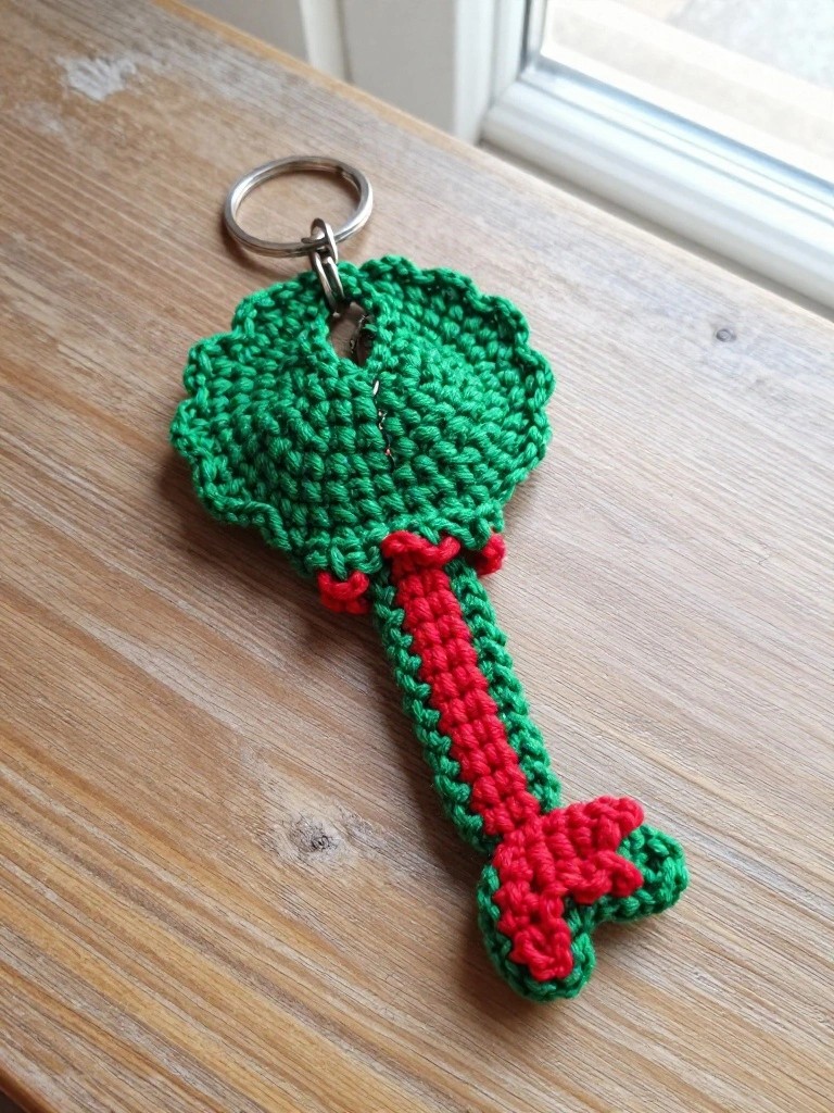 Crocheted Key Keychain
