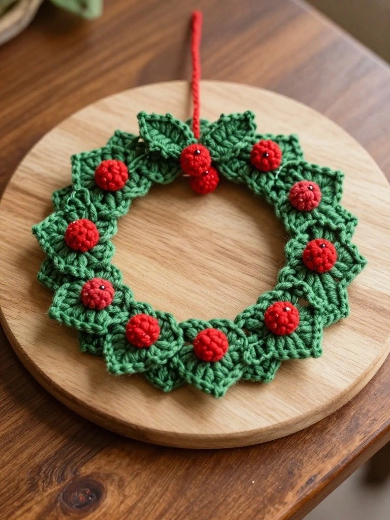 Mini Crochet Wreath Ornament