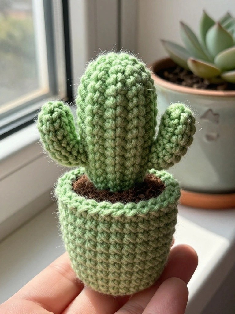 Mini Potted Cactus Crochet