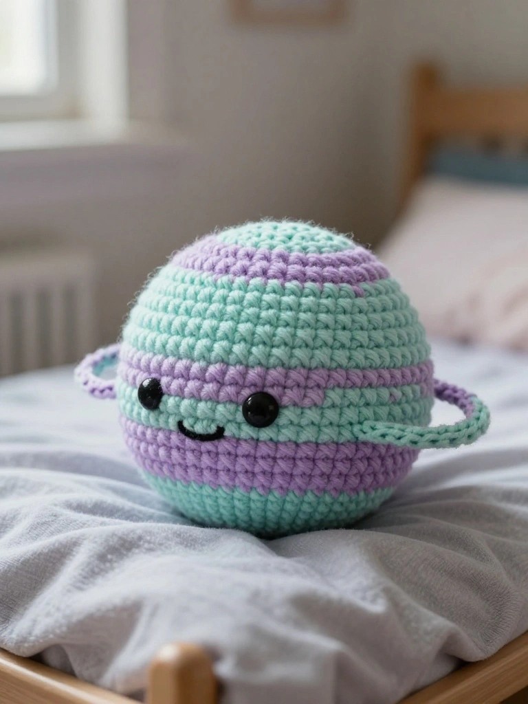 Striped Planet Amigurumi