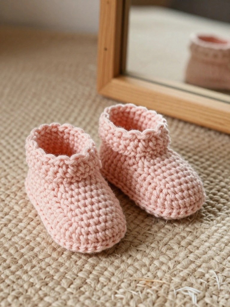 Easy Crochet Baby Booties