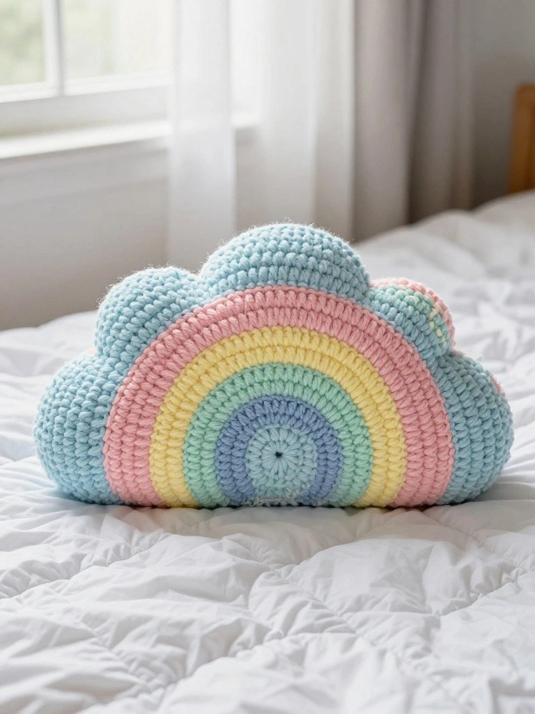 Rainbow Cloud Pillow